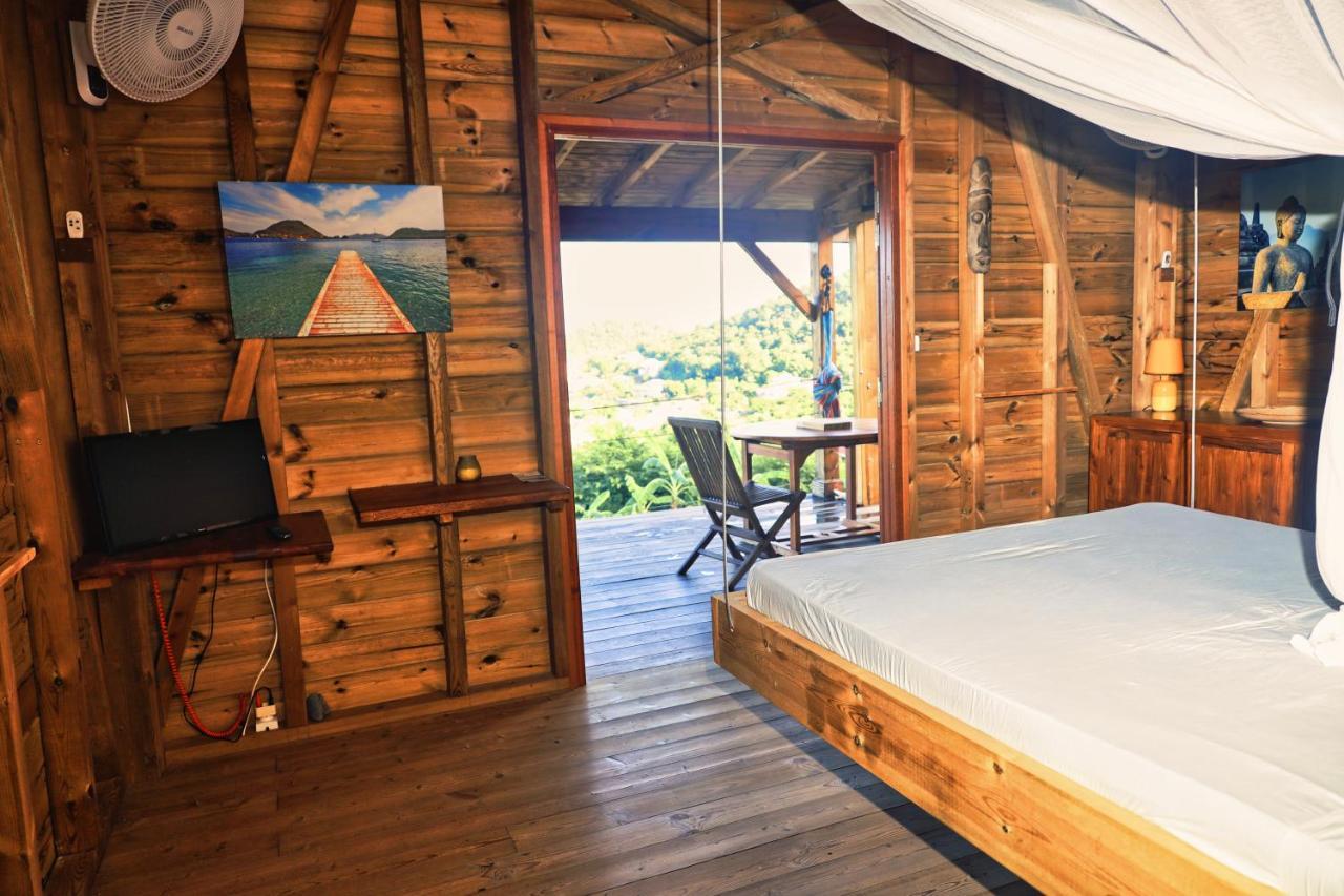 Ti Kaz Anoli Cottage En Bois Avec Vue Sur La Baie Terre-de-Bas المظهر الخارجي الصورة